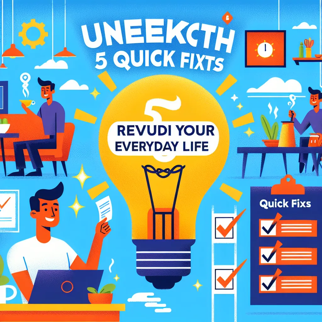 Unearth 5 Quick Fixes to Revolutionize Your Everyday Life