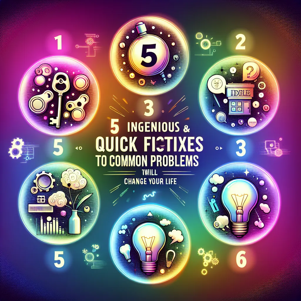 5 Ingenious Quick Fixes to Common Problems That Will Change Your Life