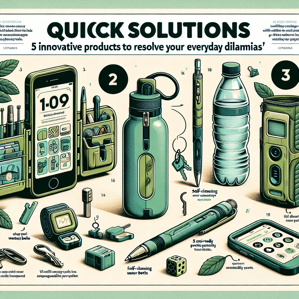 Quick Solutions: 5 Innovative Products to Resolve Your Everyday Dilemmas