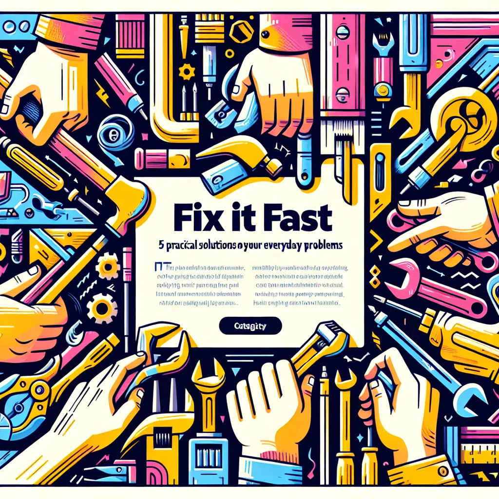 Fix It Fast: 5 Practical Solutions for Your Everyday Problems