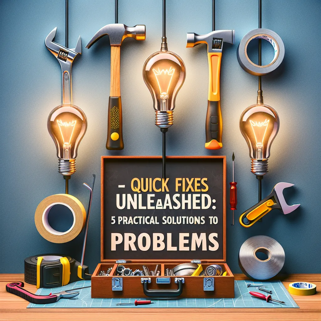 Quick Fixes Unleashed: 5 Practical Solutions to Everyday Problems