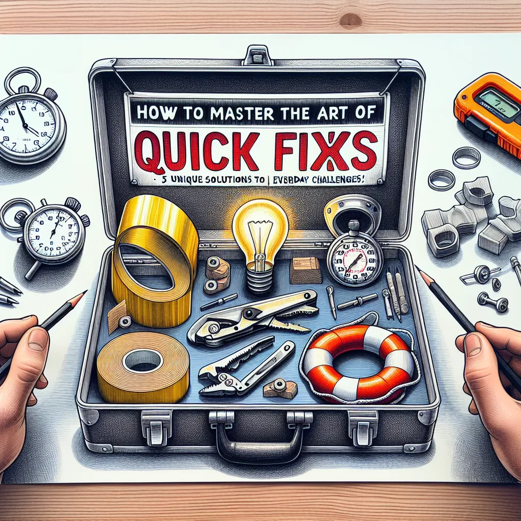 How to Master the Art of Quick Fixes: 5 Unique Solutions to Everyday Challenges