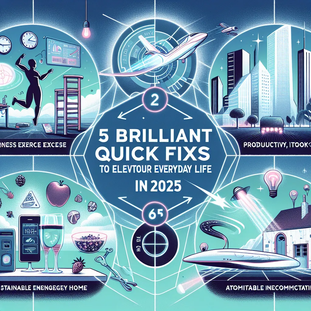 5 Brilliant Quick Fixes to Elevate Your Everyday Life in 2025